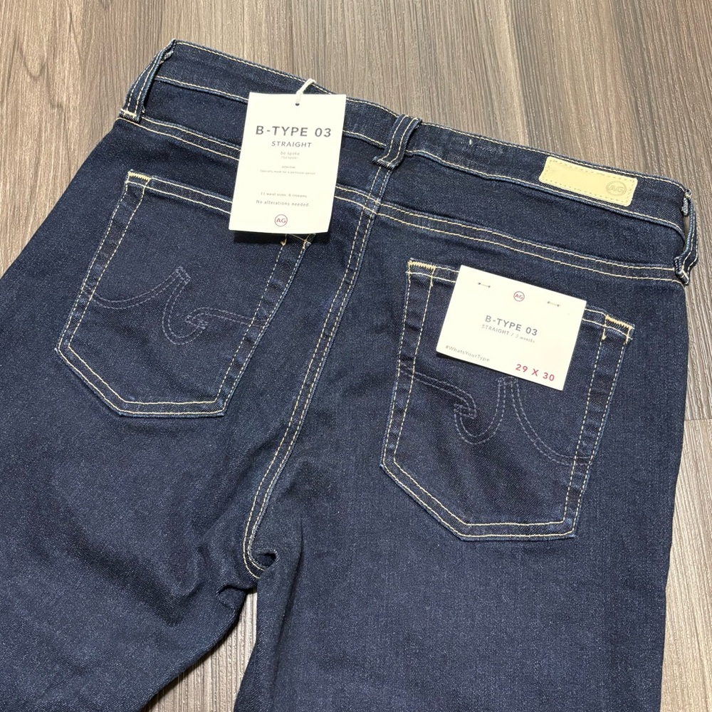 Adriano Goldschmied Jeans Women’s 29x30 Blue B Type 03 Straight Dark Wash FLAWS